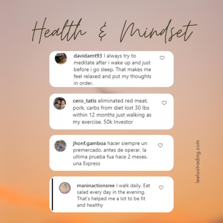 Trader health tips