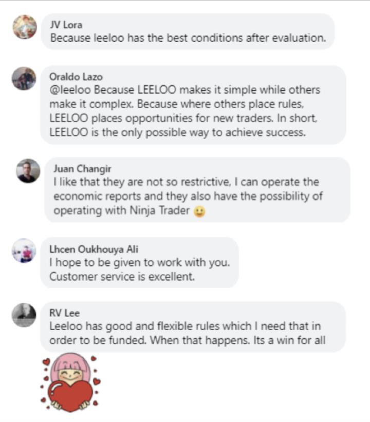 Leeloo Trading Facebook post
